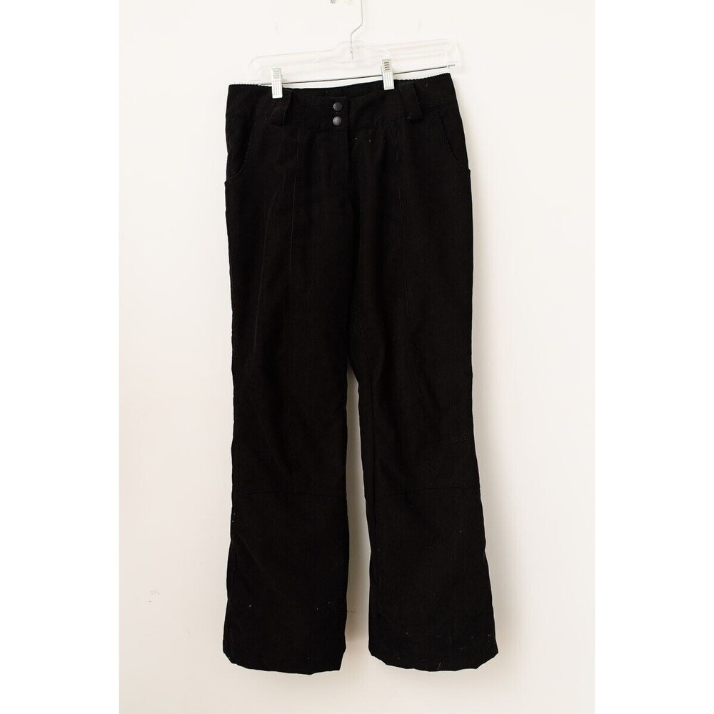 Marker Womens Snow pants Insulated Winter Black Corduroy Pant Size 6 w/Belt Ski